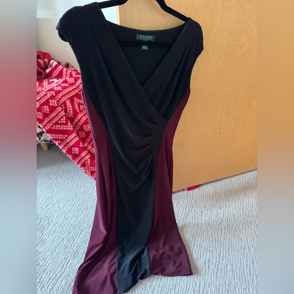 Ralph Lauren cocktail v neck dress